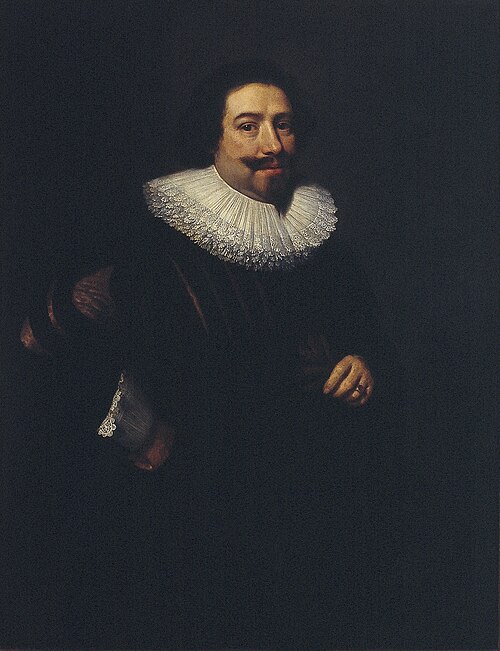 Portrait of a man (Johann Vernatti) Pendant of RM 658, 1629, Michiel van Mierevelt