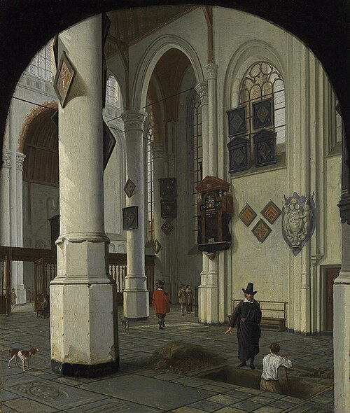 Interior of the Oude Kerk in Delft, 1662, Hendrick Cornelisz. van Vliet