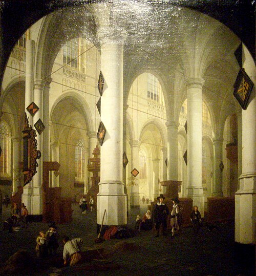 Vue intérieure du vieux temple de Delft, , Hendrick Cornelisz. van Vliet
