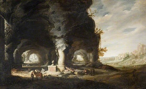A Grotto in an Imaginary Landscape, , Hendrick Cornelisz. van Vliet