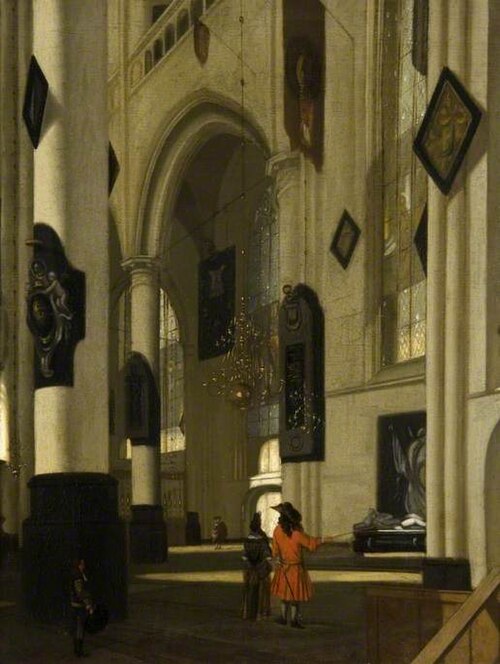 Interior of the Oude Kerk, Delft, 1667, Hendrick Cornelisz. van Vliet