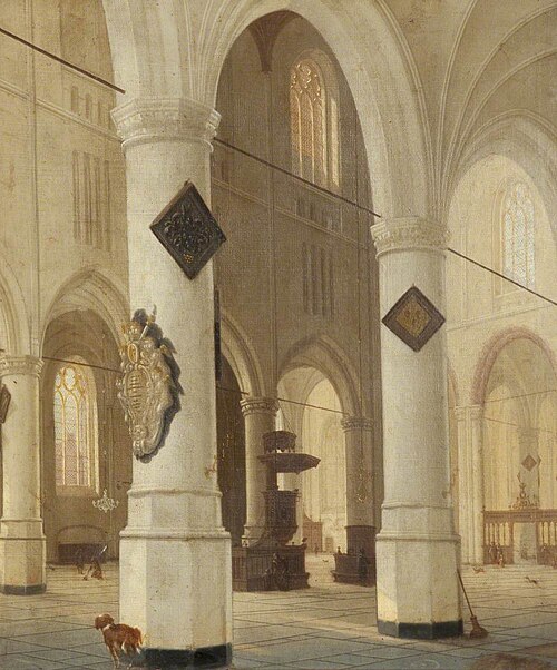 Interior of the Nieuwe Kerk, Delft, 1828, Hendrick Cornelisz. van Vliet