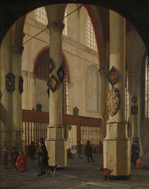 View in the Oude Kerk, Delft, 1654, Hendrick Cornelisz. van Vliet
