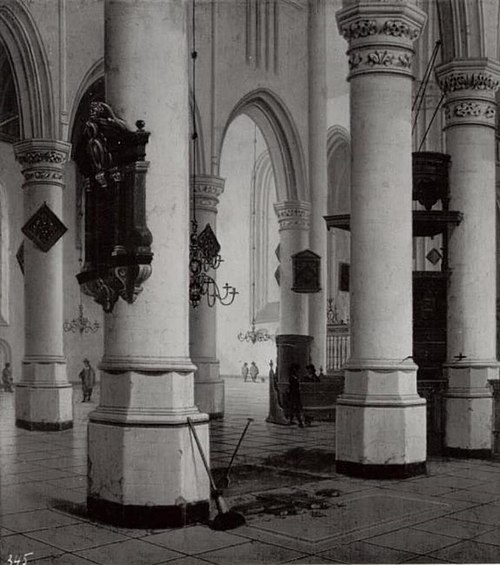 Interior of the new church in Delft, 1650, Hendrick Cornelisz. van Vliet
