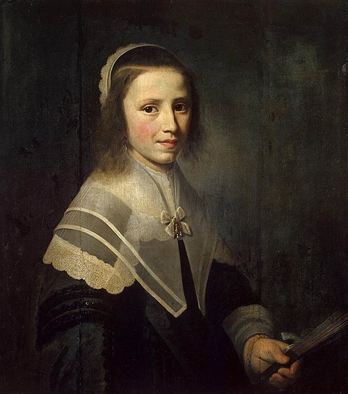 Girl Holding a Fan, 1645, Hendrick Cornelisz. van Vliet
