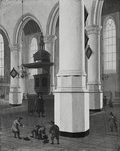 Inneres der Oude Kerk in Delft, 1643, Hendrick Cornelisz. van Vliet