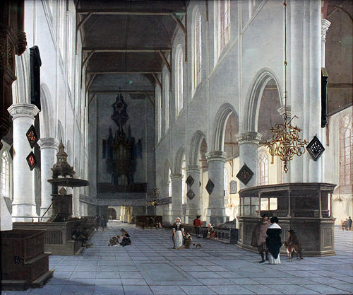 The Interior of the Oude Kerk in Delft, 1661, Hendrick Cornelisz. van Vliet