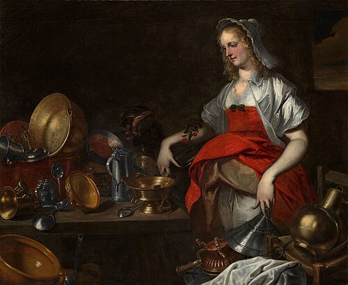 The Housemaid, 1650, Cornelis Jacobsz Delff