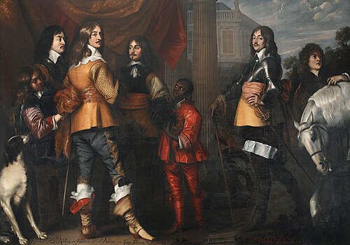Group portrait Willem Frederik v Nassau-Dietz,Hendrik Casimir I v Nassau-Dietz,Hendrik v Nassau-Sieg, 1660, Adriaen Hanneman