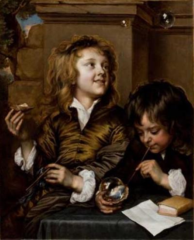 Two Boys Blowing Bubbles, 1630, Adriaen Hanneman
