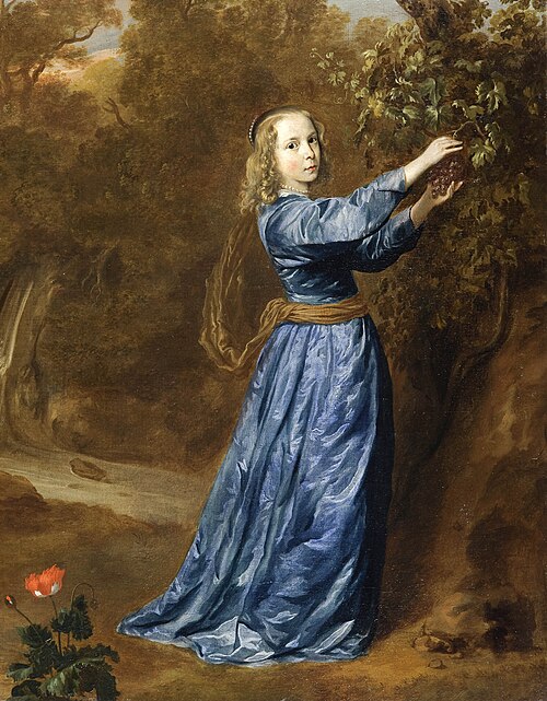 Portrait of a girl picking grapes, 1640, Jan Mytens