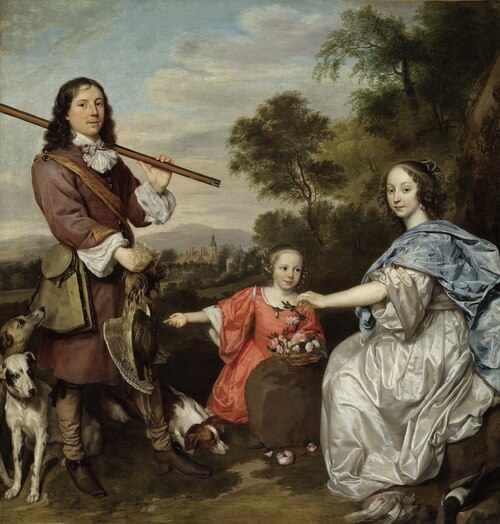 Matthijs Pompe van Slingelandt and Family, 1655, Jan Mytens