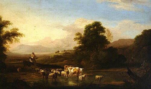 Cattle and Sheep Watering, 1685, Jacob van der Does