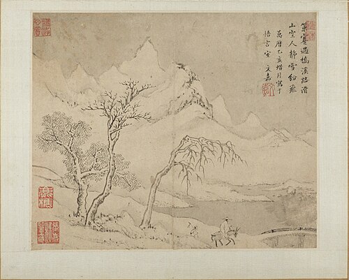 Landscapes (Shanshui huace 山水畫冊), 1575, Wen Jia