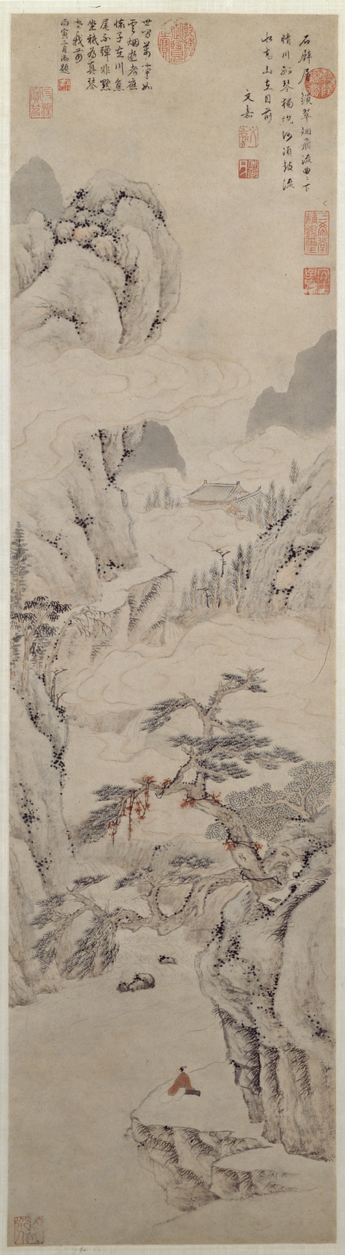 文嘉山水图轴, , Wen Jia