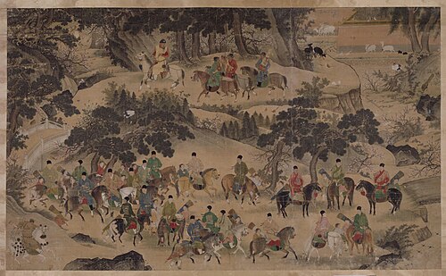 商喜明宣宗行乐图轴, , Shang Xi