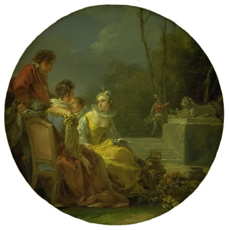 Figures in a Park, 1753, Noël Hallé