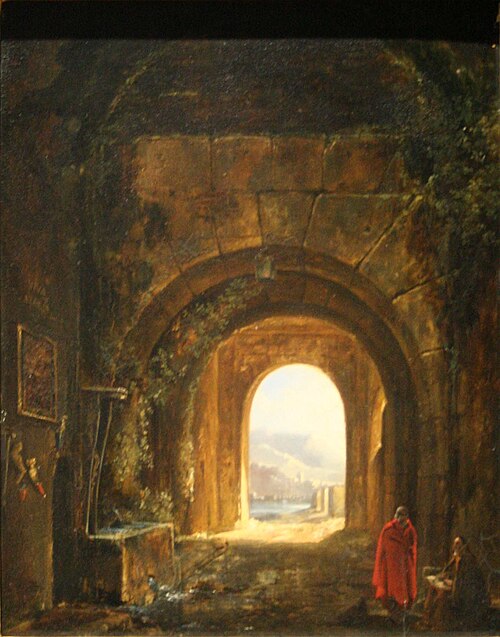Intérieur avec fond de paysage., 1831, Auguste de Forbin