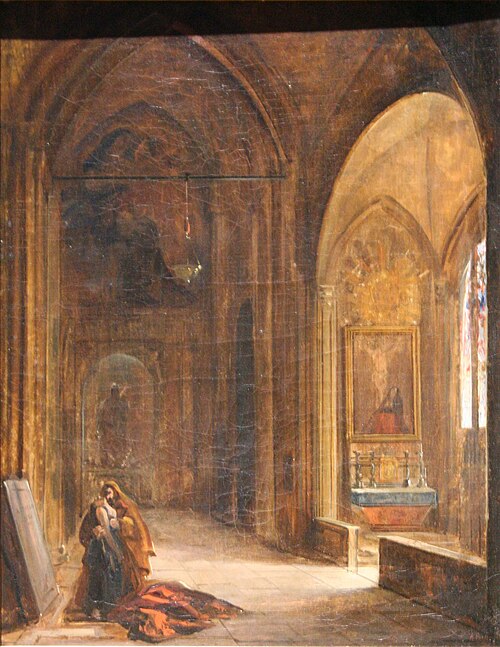 Intérieur d'église., 1838, Auguste de Forbin