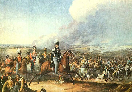 Attack of the Uvarov Cavalry at Borodino, 1825, Auguste-Joseph Desarnod