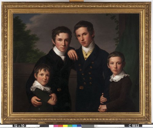 Four members of the Sillem family: Carl (1802-1876), Wilhelm (1804-1885), Ernst (1807-1861), Adolph , 1819, Friedrich Carl Gröger