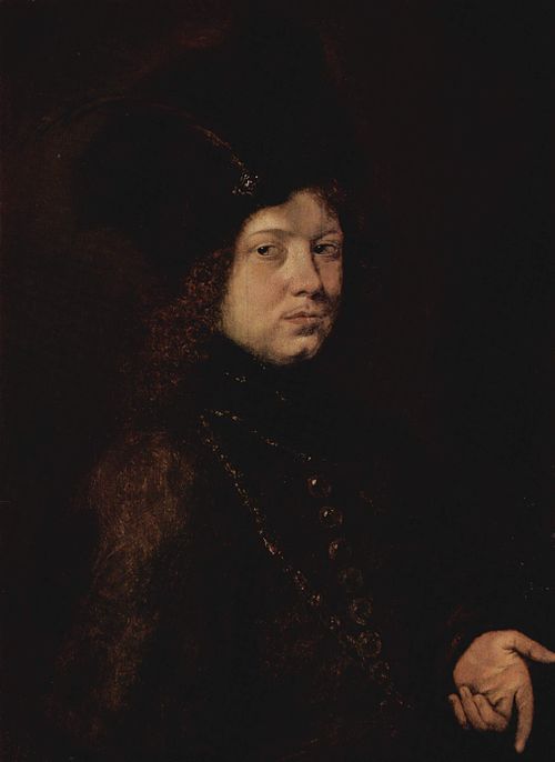 Portrait of a Young Man in a Fur Hat, 1660, Christopher Paudiß