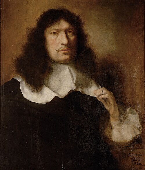 Portrait of a man with dark hair, probably Alphons Zeffiri, 1660, Christopher Paudiß