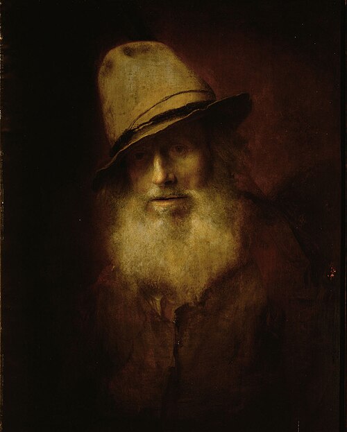 Portrait of a bearded old man with hat, 1663, Christopher Paudiß