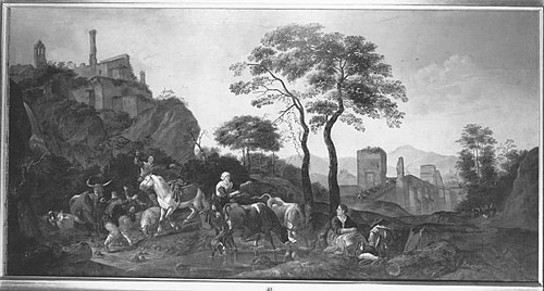 Italienische Landschaft mit Vieh, 1662, Theodor Roos