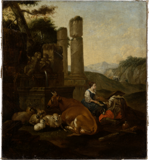 Shepherds in the Roman Campagna, , Theodor Roos