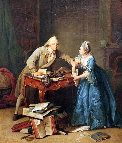 Torn between Science and Marriage, 1770, Georg Melchior Kraus