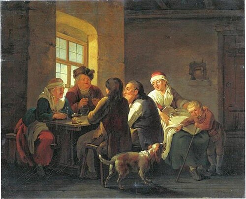 A Family Lunching in a Tavern, 1772, Georg Melchior Kraus