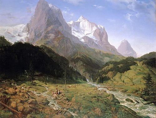 Wetterhorn, 1829, Ernst Ferdinand Oehme
