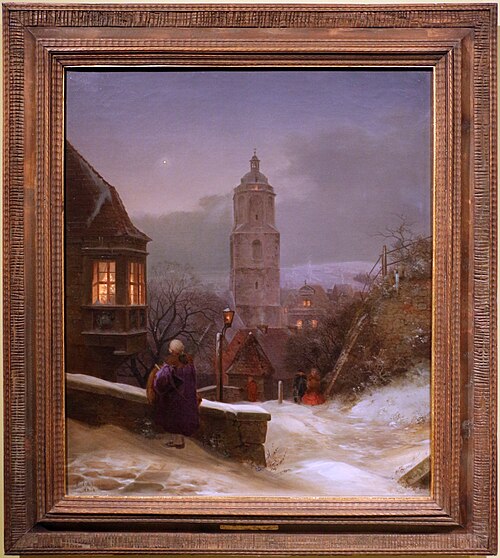 Meissen in Winter, 1854, Ernst Ferdinand Oehme