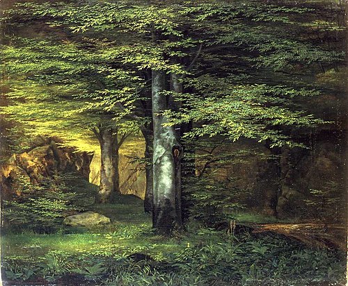 Forest interior, 1821, Ernst Ferdinand Oehme