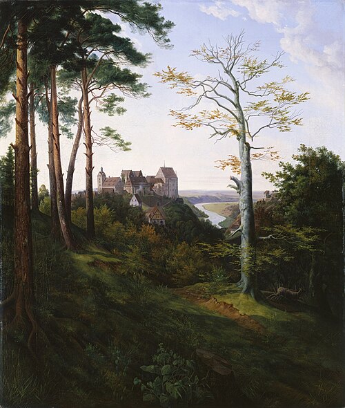 Colditz Castle, 1828, Ernst Ferdinand Oehme