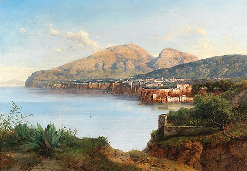 A view of Sorrento, 1888, Albert Zimmermann