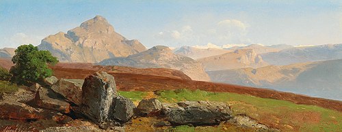 Mountain Landscape, 1888, Albert Zimmermann