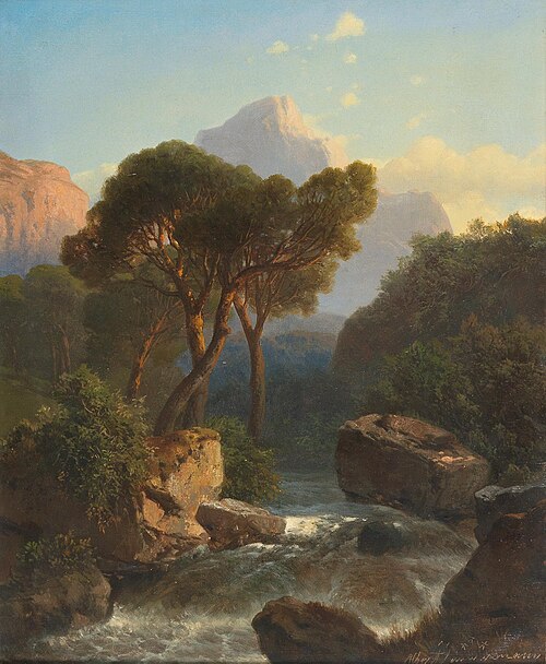 Southern Mountain Landscape, 1888, Albert Zimmermann