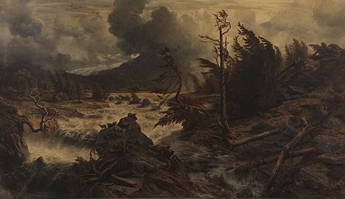 Thunderstorm in the High Mountains, 1858, Albert Zimmermann