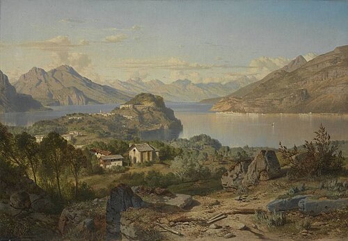 Der Comer See bei Bellagio, 1858, Albert Zimmermann