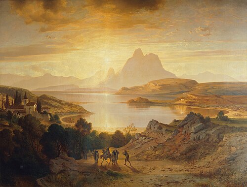 Lago di Lugano, 1868, Albert Zimmermann