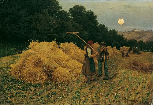Moonrise After the Harvest I, 1870, Theodor von Hörmann