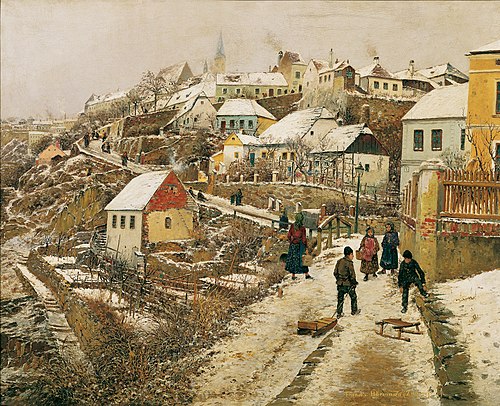 Znaim in the Snow II, 1892, Theodor von Hörmann