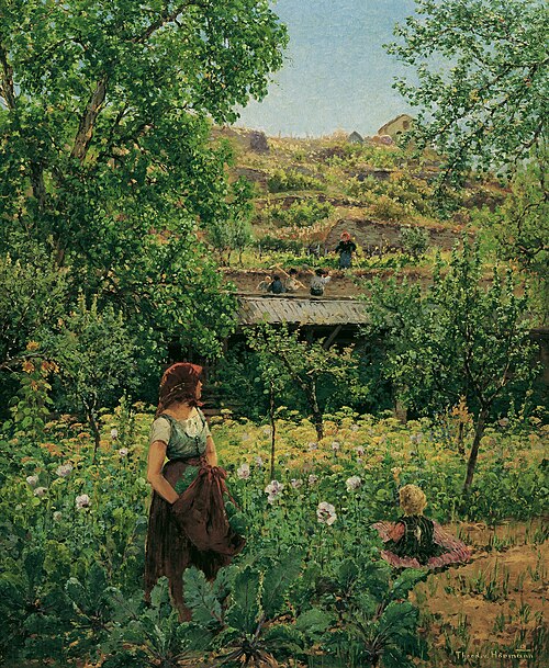 Girl In Poppy, 1892, Theodor von Hörmann