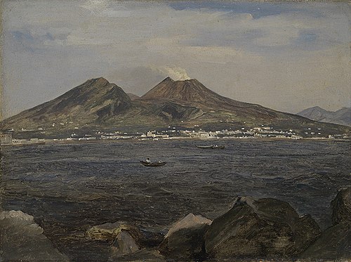 Blick auf den Golf von Neapel mit dem Vesuv, , Joseph Rebell