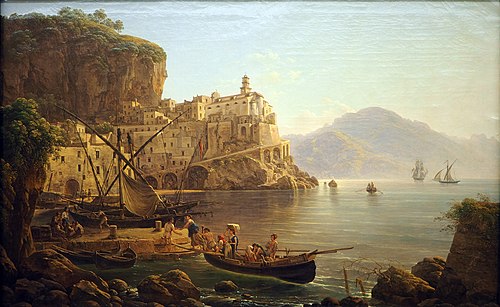View of Atrani near Amalfi, 1817, Joseph Rebell