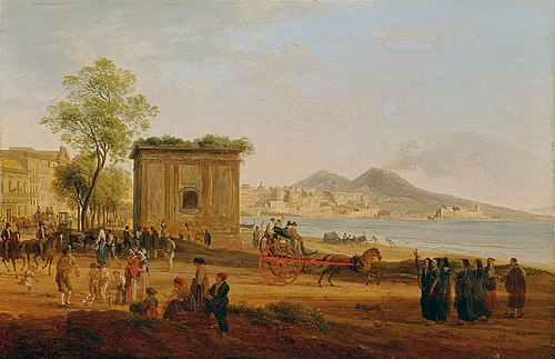 Der Golf von Neapel mit Szenen aus dem Volksleben, 1815, Joseph Rebell