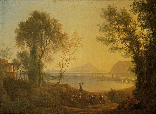 Italian Landscape with Sunset, 1825, Joseph Rebell