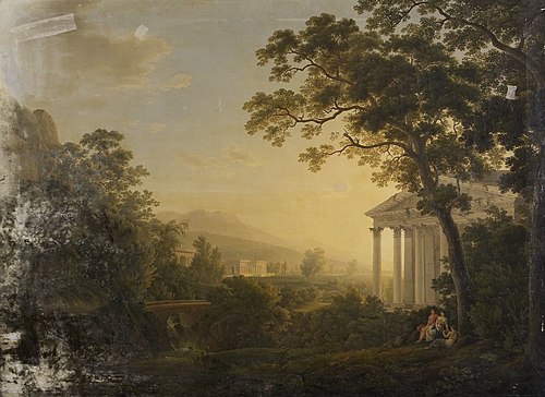 Ideal Landscape with Temple Buildings, 1808, Josef Rebell